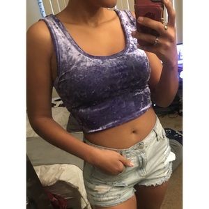 🌟FOREVER 21 VELVET CROP TANK SIZE M🛍